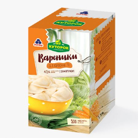 Вареники с капустой ТМ "Хуторок" Вареники с капустой ТМ "Хуторок"