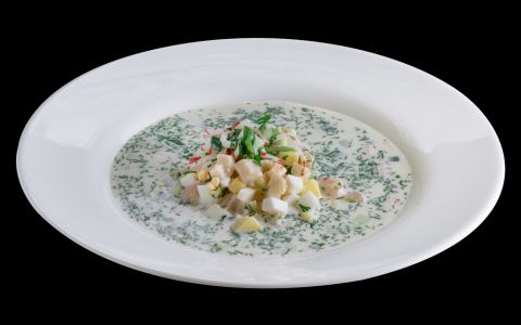 Окрошка с курицей Окрошка с курицей