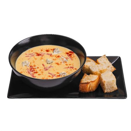 Сырный крем-суп с крутонами (320/35г) Сырный крем-суп с крутонами (320/35г)