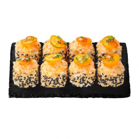 Запеченный ролл с креветками и манго (280г)